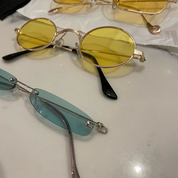 Sell In A Bundle — 3 Yellow and Green Sunglasses in Different Shapes of Lenses - Picture 11 of 12